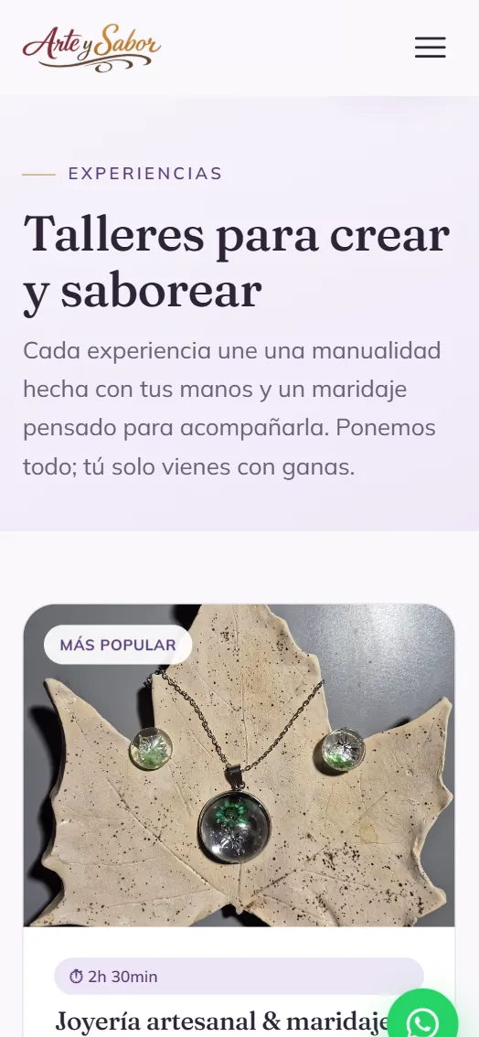 Los talleres de El atelier en el móvil