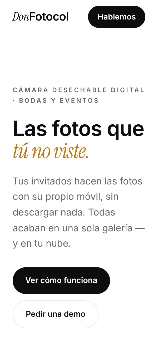 Portada de DonFotocol en el móvil